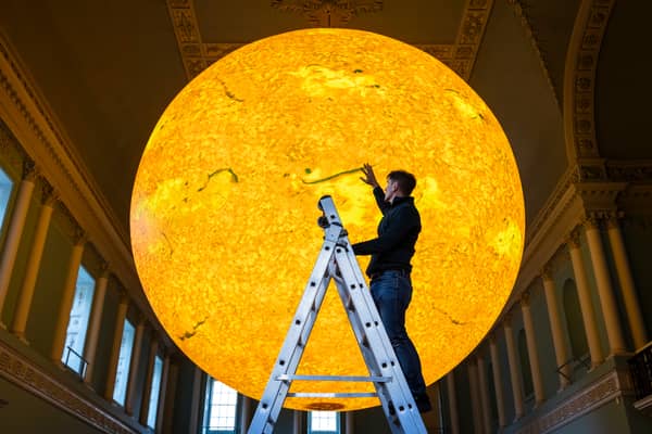 Luke Jerram's sun sculpture Helios is touring the UK, coming to Derbyshire's Kedleston Hall in autumn 2025. [Photo released January 10 2025]