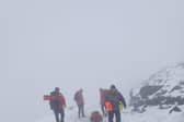 Injured man rescued from snow-covered mountain