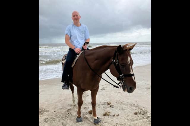 Tom Morton horseriding on Amelia Island