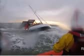 RNLI preparing to rescue passengers on a yacht