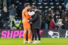 Match photos were taken from The Rams' latest outing at Pride Park Stadium