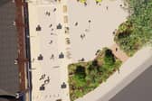 New plans have been submitted to redevelop Derby's Osnabruck Square next to the new Market Hall. 