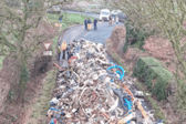 Dramatic pictures posted on Facebook posted by Watery Lane resident Elaine Hutchings show the scale of the fly tipping.