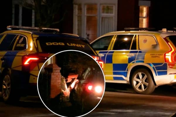 Stolen car crashes into wall...and gets seized
