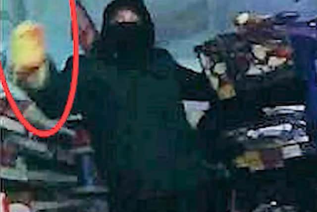 Bornworn footage shows Callum Knox charge at police armed with a crowbar during supermarket robbery in Sevenoaks, Kent, November 22 2024.