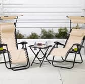 The Neo patio set comes with a cute little table