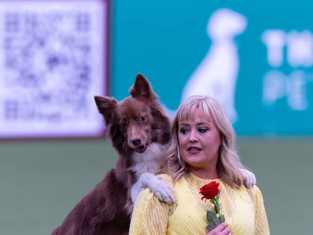 Lucy Heath with Stillmoor Star Turn, Competing at the Heelwork to Music Competition, today (Thursday 06/03/25), on the first day of Crufts 2025.Please credit: BeatMedia / The Royal Kennel Club