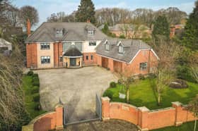 This five-bedroom house in the sought-after village of Quarndon boasts a 'magnificent' entrance hall and a 'beautiful' living/kitchen/dining room/snug/kitchen. There's a luxury cinema room with its own bar, two gyms, a shower/steam room, and private landscaped gardens.