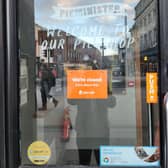 Derby Pieminister restaurant has a closed sign displayed, amid ongoing roadworks in the area