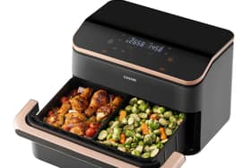 The Cosori TwinFry Dual Blaze 10l air fryer can fit huge portions of food in its drawer