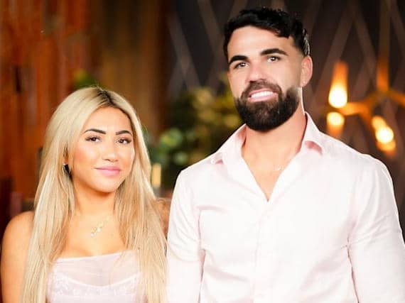 Married at First Sight Australia season 12 couple Awhina Rutene and Adrian Araouzou. Photo by Channel Nine.