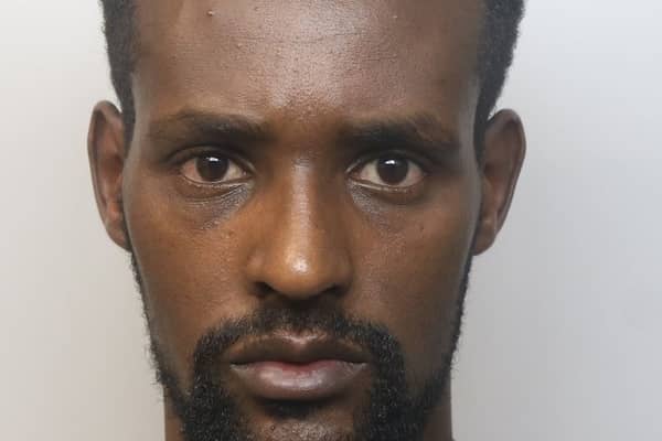 Abdulsalam Hassan spotted his victim on Burton Road Derby, 
returning home to arm himself with a dumbbell and lying in wait for the man