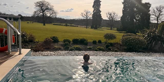 Making the most of the infinity spa pool at Rockcliffe Hall