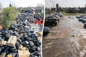 Before and after photos show how a mammoth clean-up operation has seen Birmingham's "Mumbai mountain" of rubbish cleared in just 24 hours. 
