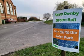 The proposed Denby solar farm site
