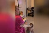 A surprise birthday visit from Spider-Man did not go according to plan when the child started screaming in fear