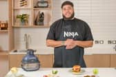 Big Zuu creates meals for students using the Ninja CRISPi, a brand-new portable air fryer