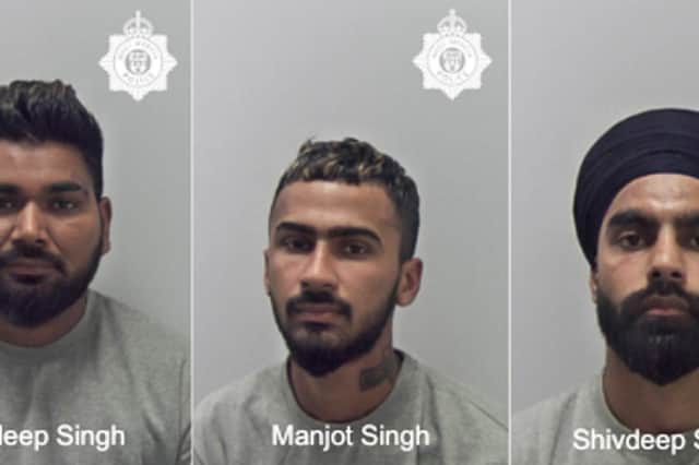 Mugshots of five men involved in the murder of Aurman Singh in Shrewsbury