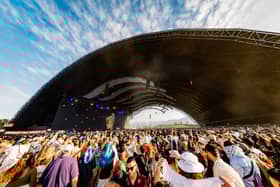 Disco Lines performs at the Sahara Tent at the 2025 Coachella Valley Music And Arts Festival on April 12, 2025 in Indio, California