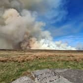 Residents near Errwood Reservoir are being asked to shut their windows and stay inside due to a large wildfire.