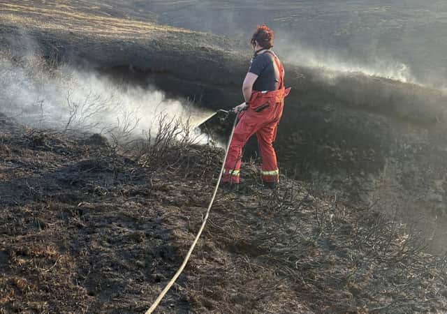 Derbyshire Fire and Rescue Service at the scene