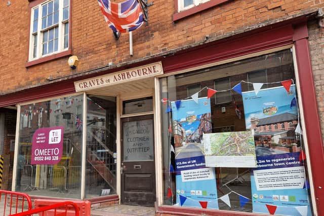 Graves of Ashbourne, another prominent building at 12 St John Street on Ashbourne Market Place is closed