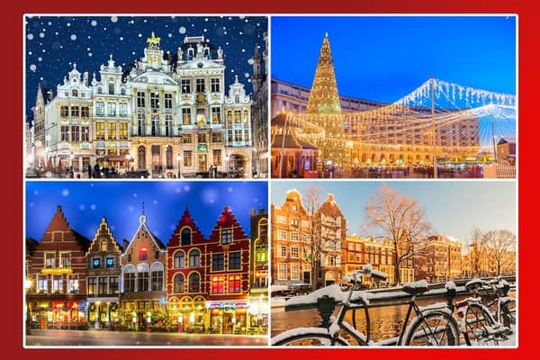Some of the magical destinations you could end up visiting with this Christmas Market Mystery Holiday™, from snow-dusted cities to twinkling festive squares.
