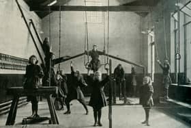 Girl Gymnasts at the Royal Institution, Friar Gate, Derby', 1902