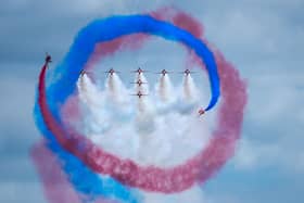 The Red Arrows will perform a flypast above the East Midlands Aeropark on Sunday, July 20