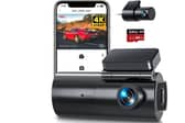 The GKU D600 has front and rear cameras, night vision, voice control, and includes a 64GB SD card
