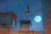 Memnon (Larry Herron) jumping to scale the walls of Troy in Eyes of Wakanda