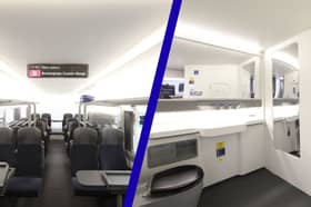 HS2 Class 895 model carriage and bathroom.