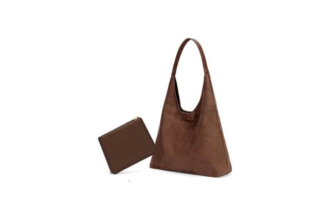 Faux Suede Hobo Bag