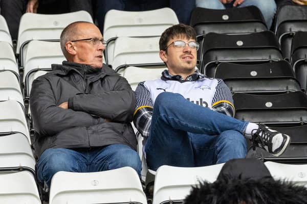 Derby County fans at the Sky Bet Championship match against Southampton at Pride Park