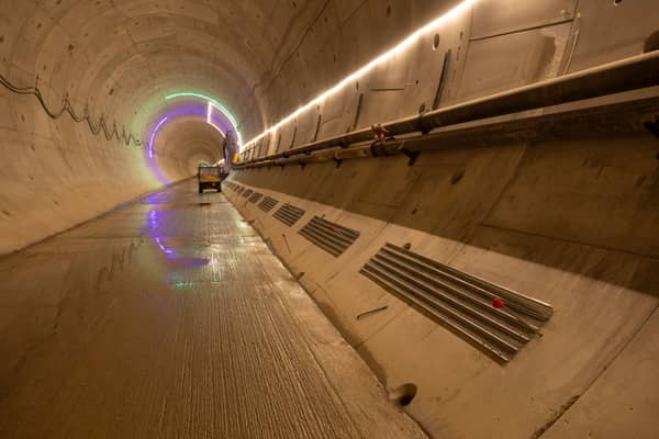 View inside HS2's Chiltern tunnel