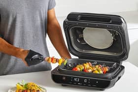 The Foodi Max Health Grill acts as an indoor barbecue - or an air fryer 