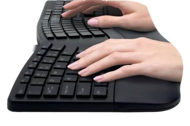Ergonomic keyboards help your hands and wrists fall into a more natural shape