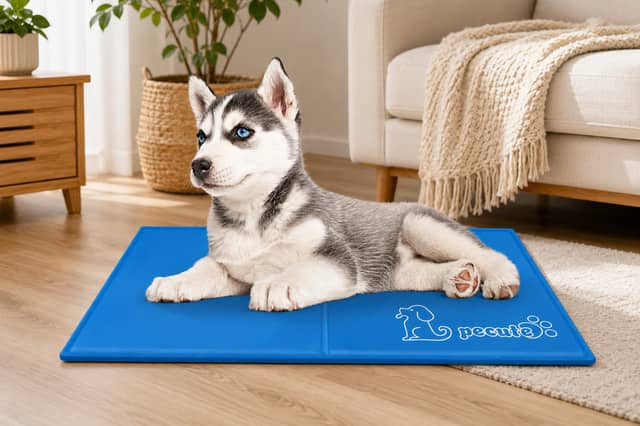 The bestselling Pecute cooling mat is designed to help dogs stay comfortable during warmer summer weather.