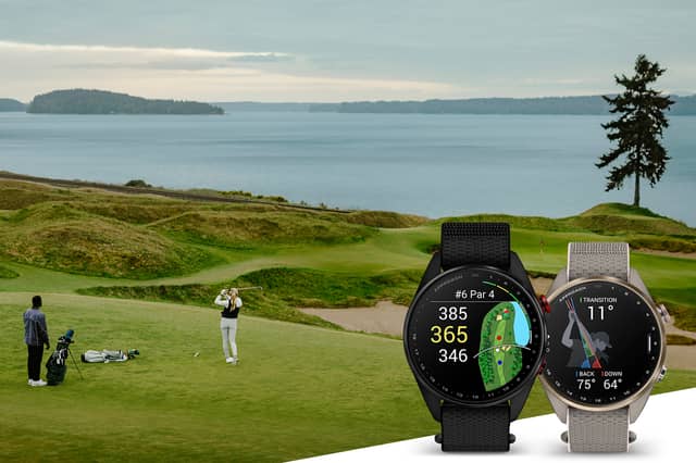 Garmin's new Approach S72 golf smartwatch comes in two sizes and features advanced swing analysis, detailed course mapping and green-reading technology.