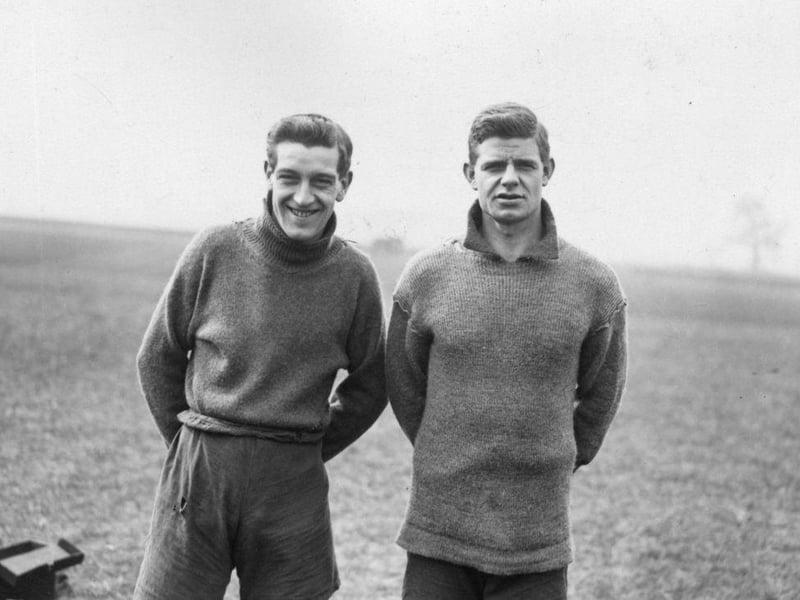 Derby County Football Club players Galloway and McIntyre in March 1923.