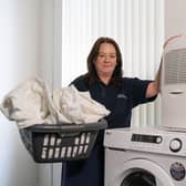 Ebac's Pamela Petty with LaundryDri