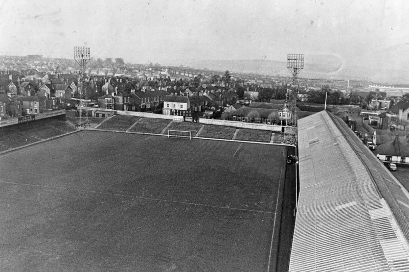 Chesterfield FC ground at Saltergate. Pictured 14 January 1967