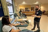 Professor Mark Faghy with patient at University Hospitals of Derby and Burton NHS Foundation Trust