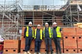 East Midlands Masonry senior team (L-R): William Hodgkinson (site manager), Richard Elliott (contracts manager), Robert Hodgkinson (managing director) and Jack Smith (site manager).