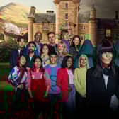 Claudia Winkleman with The Traitors series three contestants