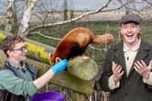 Jack with one of the red pandas at Yorkshire Wildlife Park