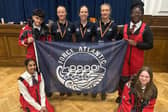 Three members of an all-female team who braved the elements to row across the Atlantic Ocean recently anchored at a Derby school to share the story of their expedition.