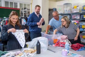 The team from The Barratt Foundation lending a helping hand at TOGS Clothing Bank