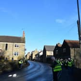 DHBT Buildings at Risk volunteers surveying Grade II listed buildings in South Wingfield.