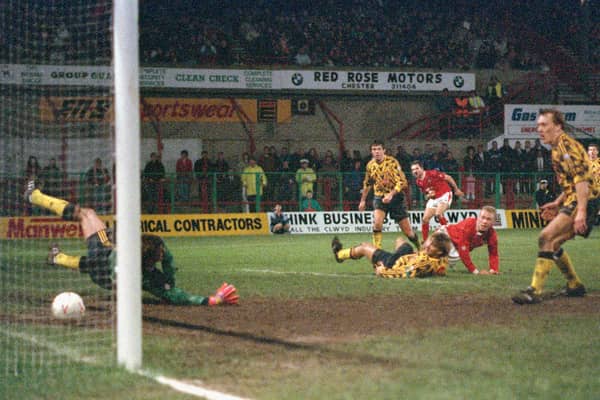 Arsenal were favourites for the 1991/92 FA Cup and were expected to easily roll over Wrexham. But they slipped to a 2-1 defeat after the Welsh side scored twice in the final nine minutes,